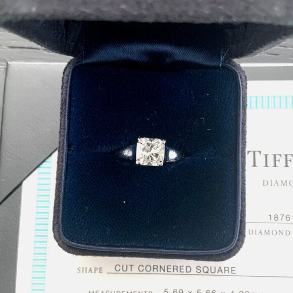 MINT! TIFFANY AND CO VVS 1CT++ PLATINUM WEDDING RING WITH BOX AND PAPER!! - Picture 10 of 10